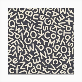 Alphabet Pattern Canvas Print