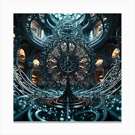 Genius, Madness, Time And Space 14 Canvas Print