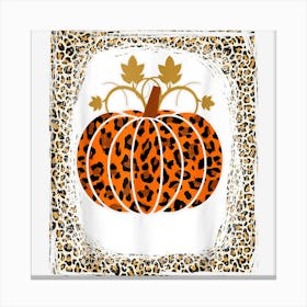 Animal Leopard Print Pumpkin Halloween Fall Autumn Gift 2t Canvas Print