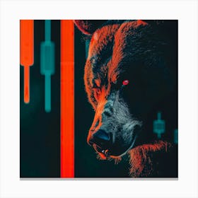 Bear With Red Eyes Canvas Print