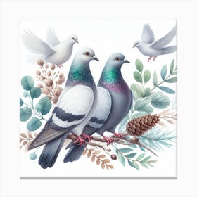 Pigeons 7 Canvas Print