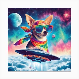 Chihuahua Spaceship Canvas Print