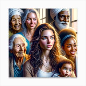 Family Angels Canvas Print
