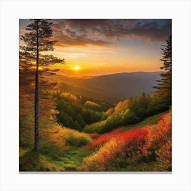 Sunset In The Mountains 81 Canvas Print