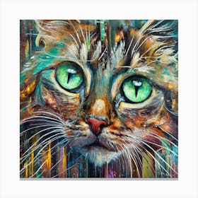 Cat Painting Canvas Print