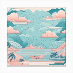 Tropical Landscape Canvas Print