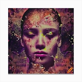 Woman'S Face Canvas Print