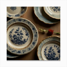 Default Create Unique Design Of Antique Plates 0 Canvas Print