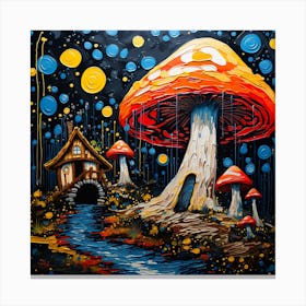 Mushroom House Canvas Print