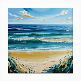 Beach At Dusk Canvas Print