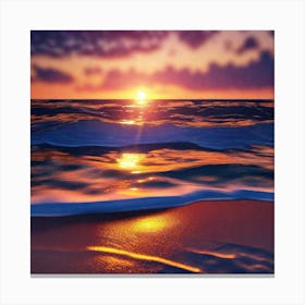 Sunset On The Beach 399 Canvas Print