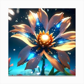Flower In The Water 4 Canvas Print