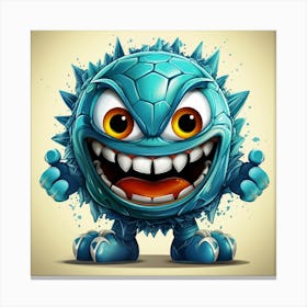 Blue Monster Canvas Print