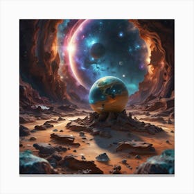 Space Landscape 13 Canvas Print