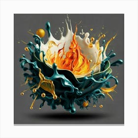 Fire And Water Canvas Print