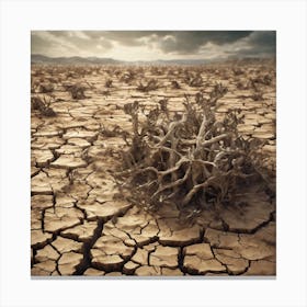 Dry Desert Landscape 2 Canvas Print