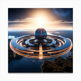 Futuristic Spaceship 56 Canvas Print