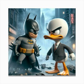 Batman and Egghead 9 Canvas Print