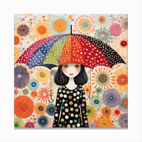 Girl With Umbrella 1 Canvas Print
