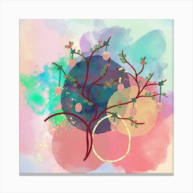 Tree Of Life midcentury modern abstract boho colorful art Canvas Print