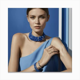 Polish Female Model Wearing A Bracelet In Panton (3) Canvas Print