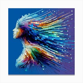 Abstract Woman'S Head Canvas Print