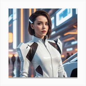 Futuristic Woman 16 Canvas Print