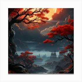 Asian Landscape Painting Canvas Print