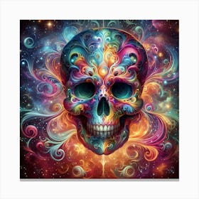 Psychedelic Skull 8 Canvas Print