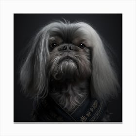 Portrait Of A Shih Tzu Canvas Print