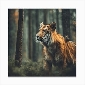 Tiger In The Forest 3 Canvas Print