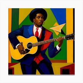 Man With A Guitar Canvas Print