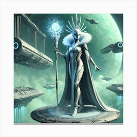 A Futuristic Sci Fi Depiction Of Duchess Helia Canvas Print