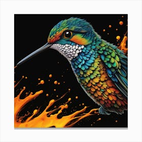 Colorful Hummingbird Canvas Print