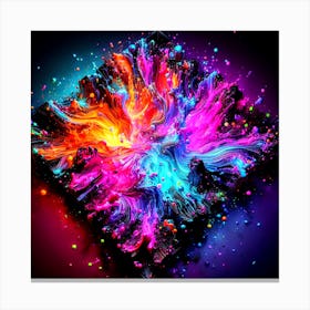 Abstract Art Colorful Diamond Canvas Print