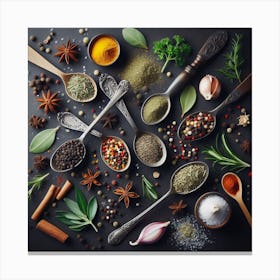 Herbs and Spices Canvas Print