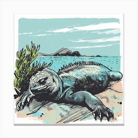 Galapagos Iguana Canvas Print