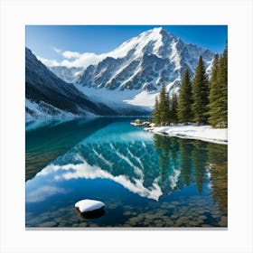 Kazakhstan Mountain Lake Canvas Print