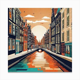 Amsterdam Canal 25 Canvas Print