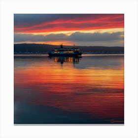 Sunset Ferry 1 Canvas Print