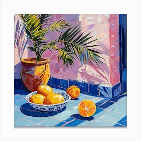 Oranges On A Table 1 Canvas Print