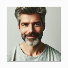 Portrait Of A Man With Gray Beard Canvas Print