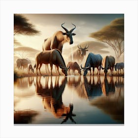 Wildebeest 4 Canvas Print