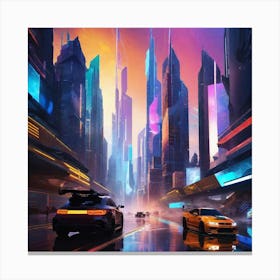 Futuristic City 150 Canvas Print