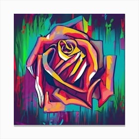 Abstract Rose Painting Canvas Print