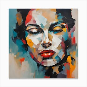 Colorful Abstract Woman Canvas Print