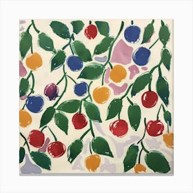Cherries Matisse Style 5 Canvas Print