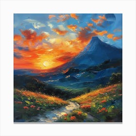 Sunset In The Mountains 19 Canvas Print