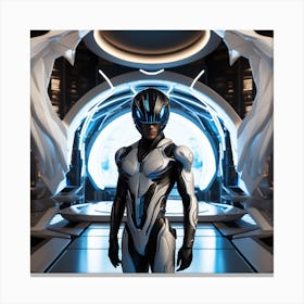 Futuristic Man In Futuristic Suit 24 Canvas Print