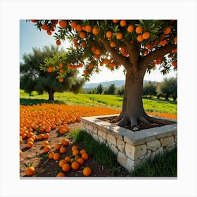 Default Under The Orange Tree Art 1 Canvas Print